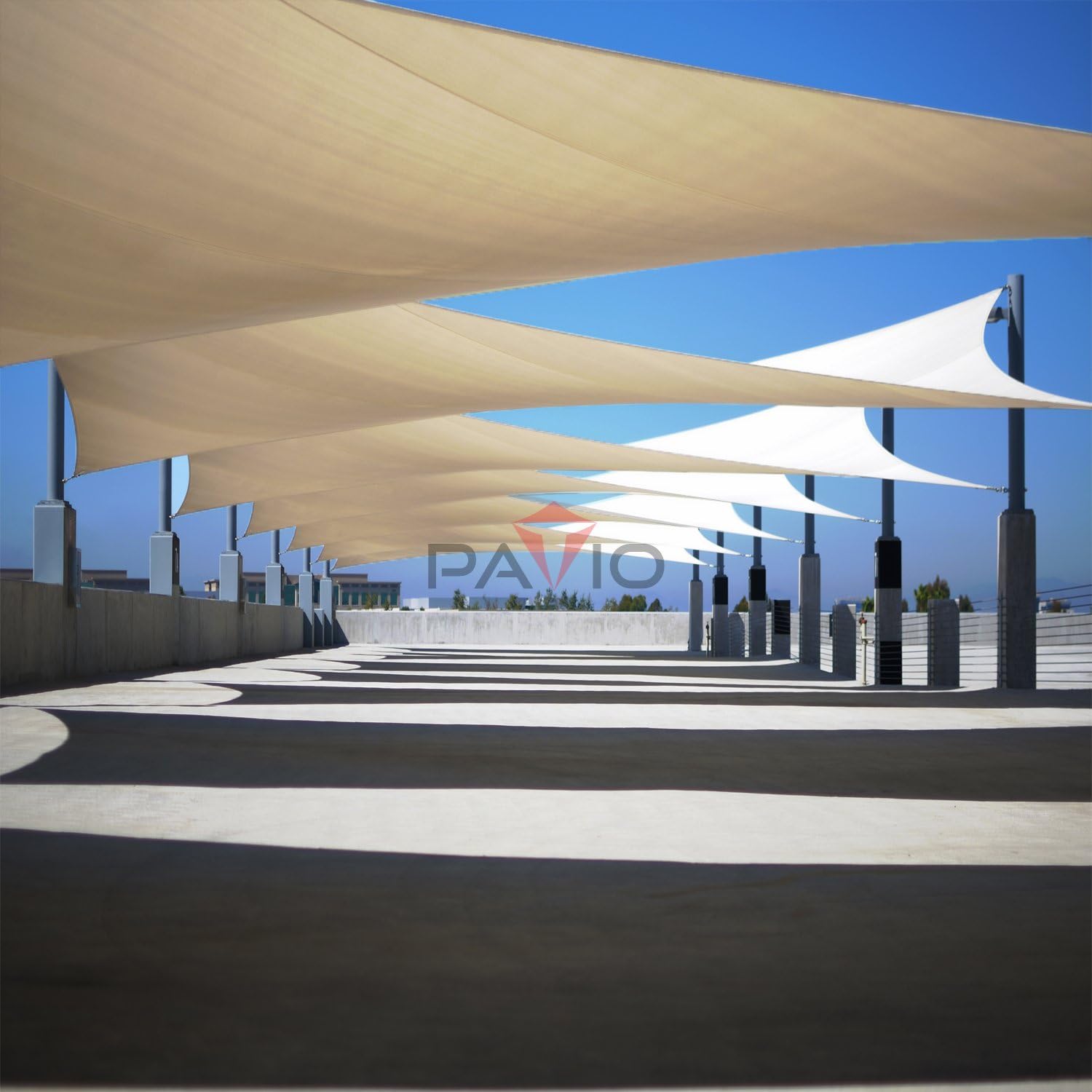 Patio Paradise TN BL BW RD OG GE Toldo rectangular parte # 1 – Tela de bloque UV permeable durable al aire libre – Personalizado disponible