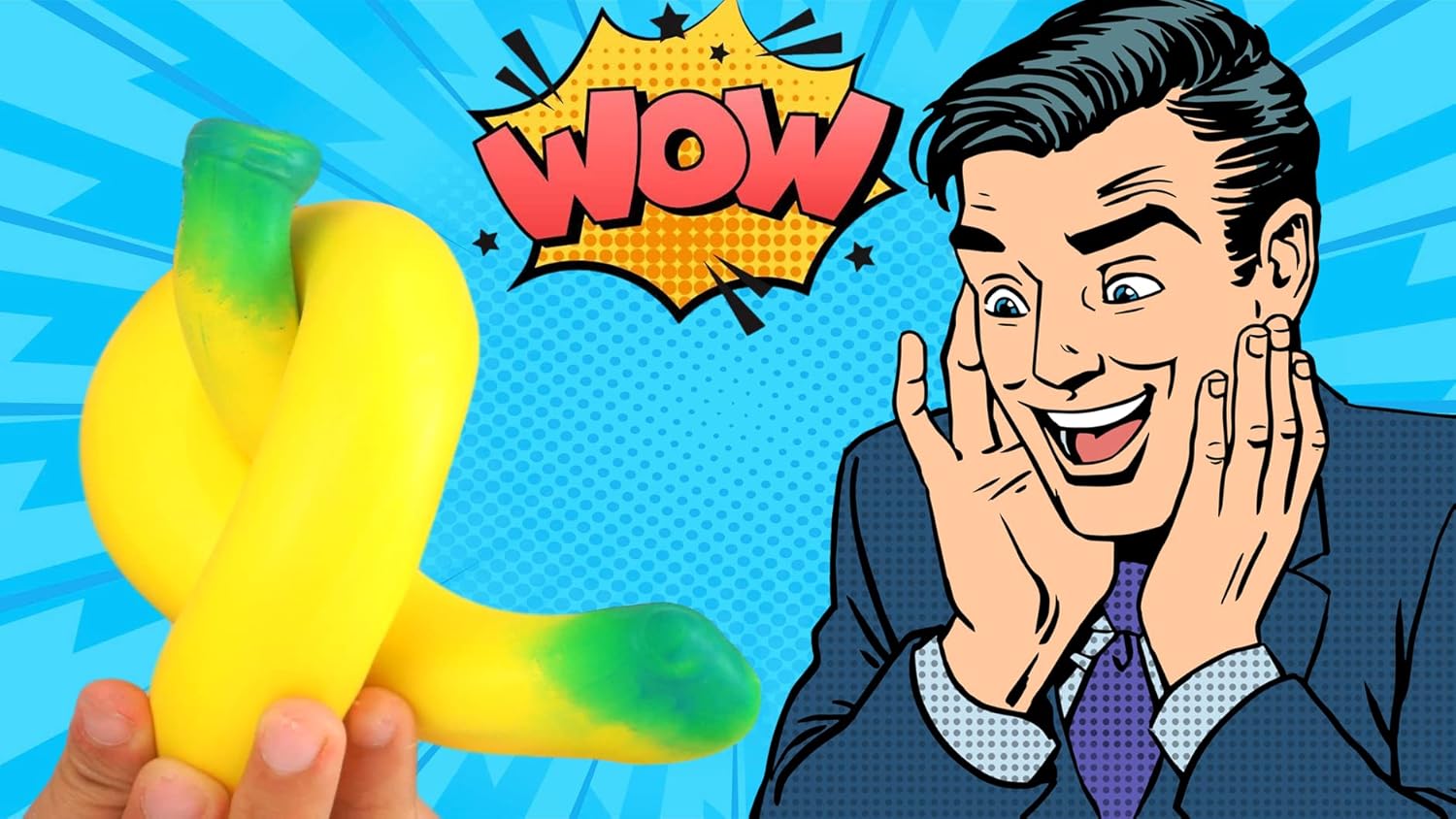 JA-RU – Plátano elástico de juguete (2 unidades) – Juguete para aliviar el estrés  Juguetes sensoriales para niños autistas y juguetes antiestrés