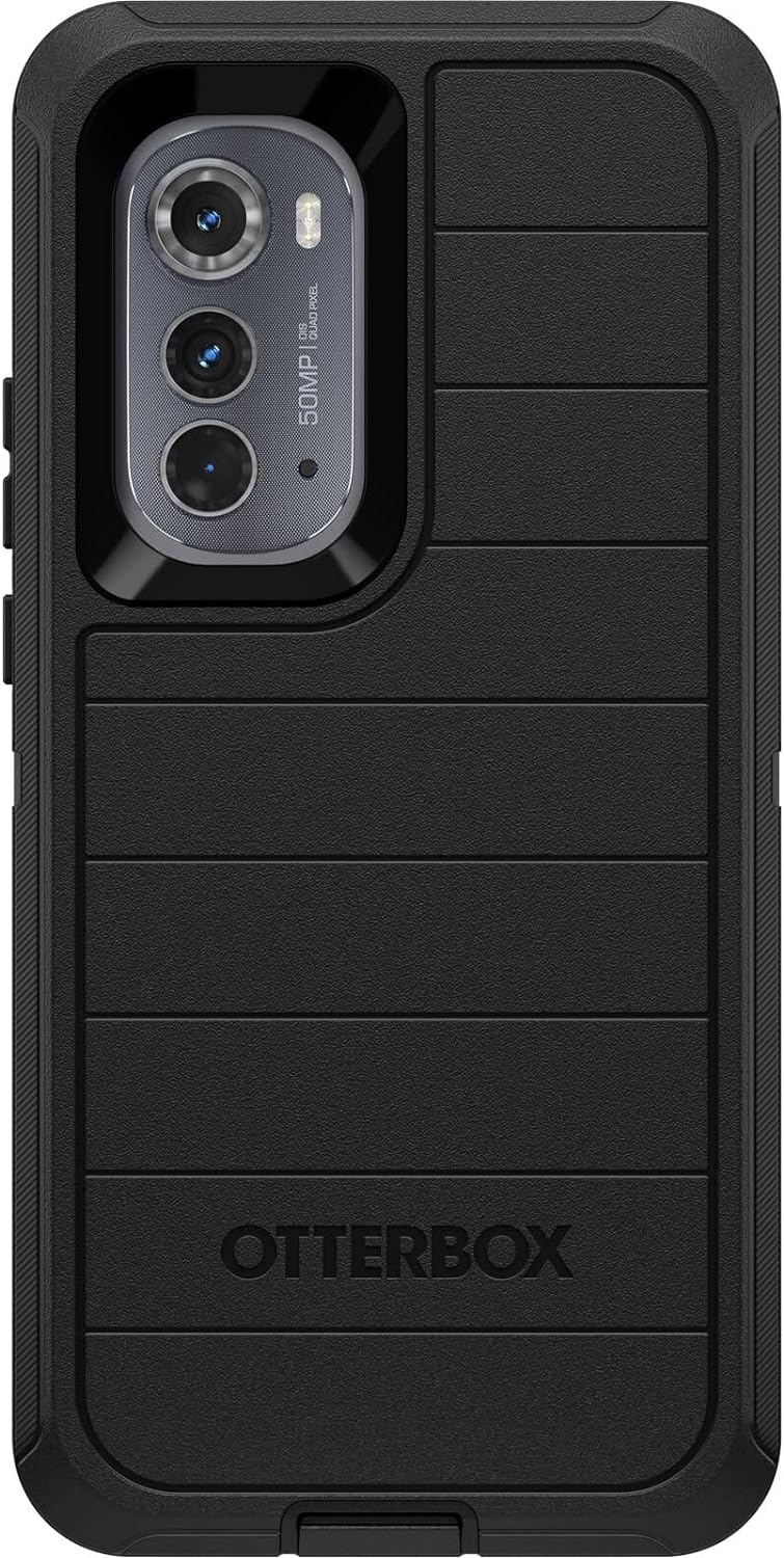 OtterBox Motorola Edge (2022 – Only) – Funda de la serie Defender – Negro – Resistente y duradera – con protección de puerto – Solo funda –