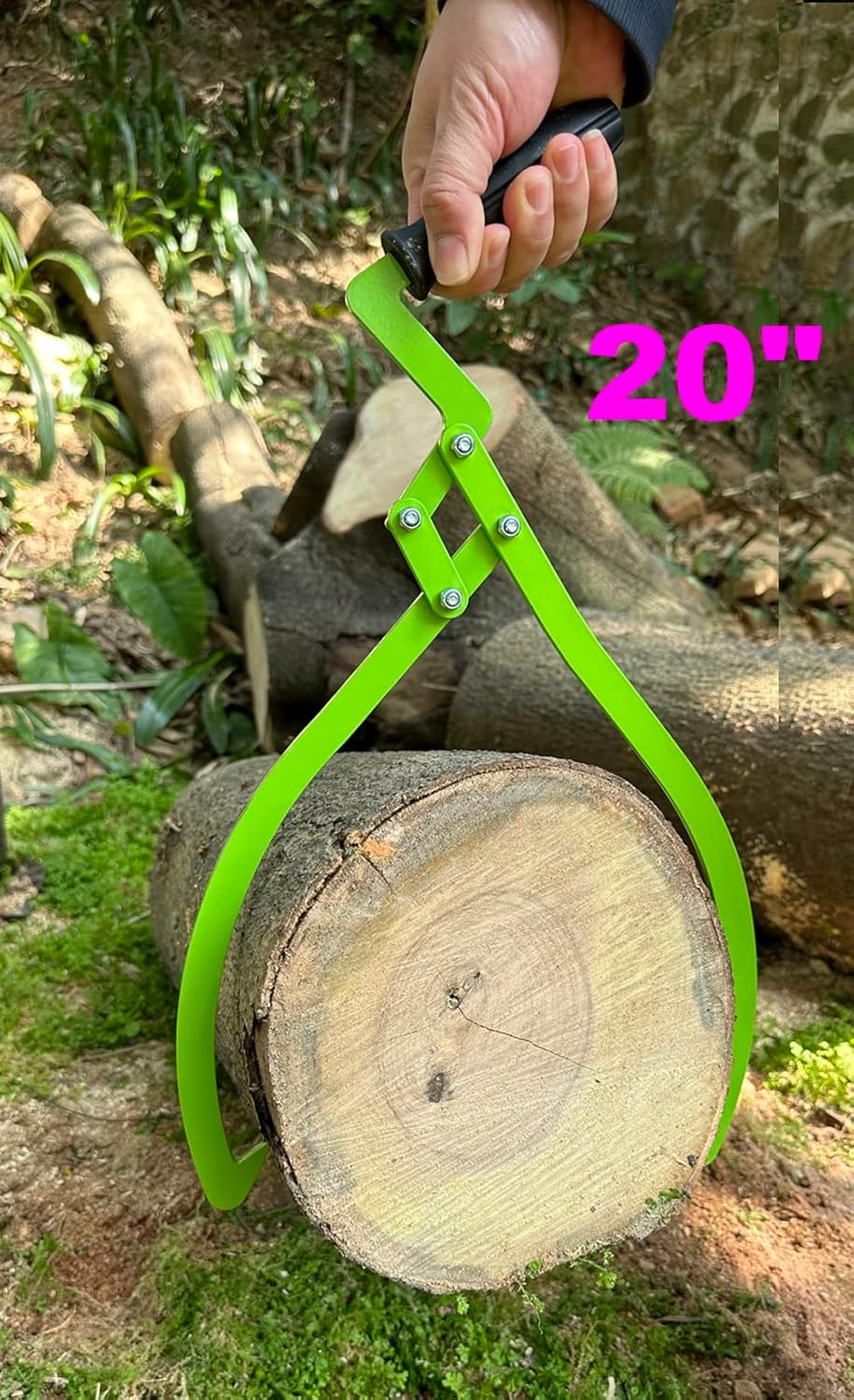 Pinzas de tronco de 10 pulgadas, herramienta de transporte de pinzas de troncos, gancho de elevación de troncos, portador de troncos, herramienta de