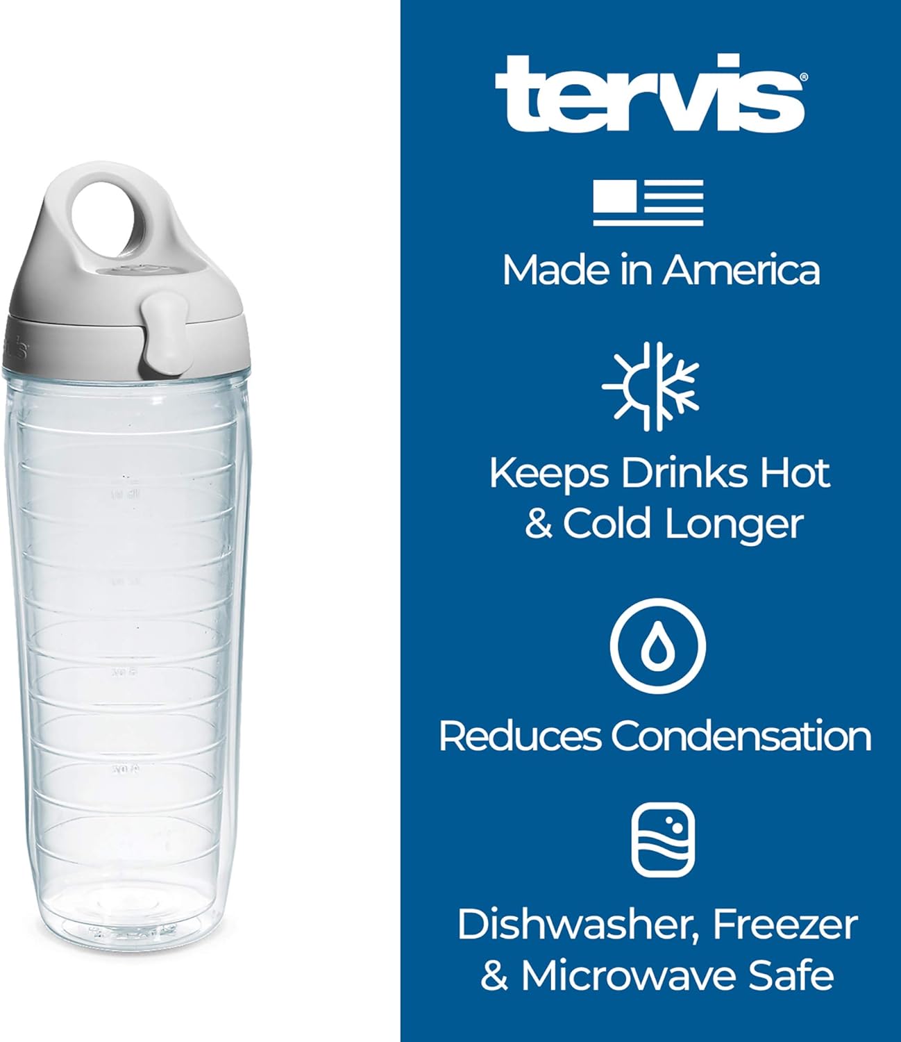 tervis pelotas de golf Wrap y botella de agua con tapa gris., 24-ounce, bebidas por tervis