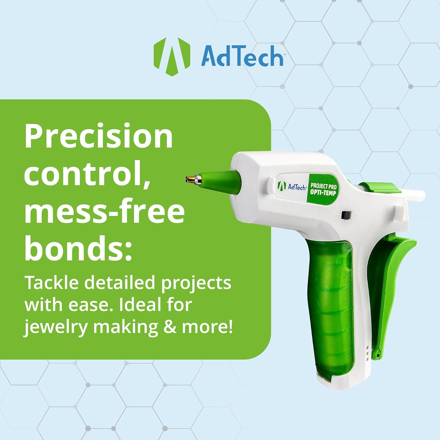 AdTech Project Pro – Pistola de pegamento caliente inalámbrica recargable, mini pistola de pegamento con barras de pegamento Artistik sin cuerdas,