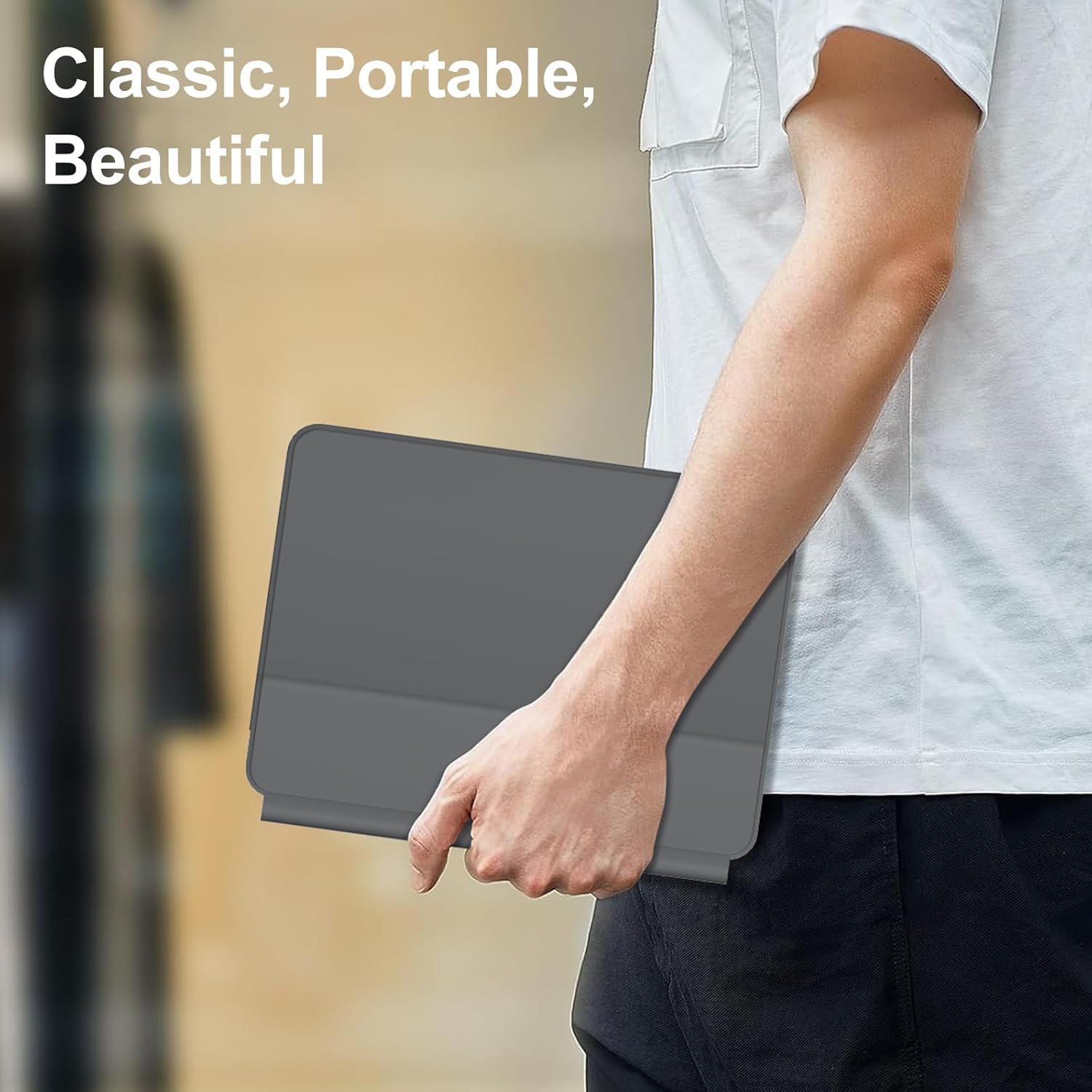 Magic Keyboard Funda para iPad Air de 13 pulgadas (M2, 2024), iPad Pro 12.9 (6543 generación) – Funda magnética para teclado con trackpad