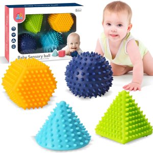 Bolas sensoriales suaves con puntas, formas geométricas texturizadas para el desarrollo sensorial de los bebés, bolas sensoriales para niños Bolas sensoriales suaves con puntas, formas geométricas texturizadas para el desarrollo sensorial de los bebés, bolas sensoriales para niños