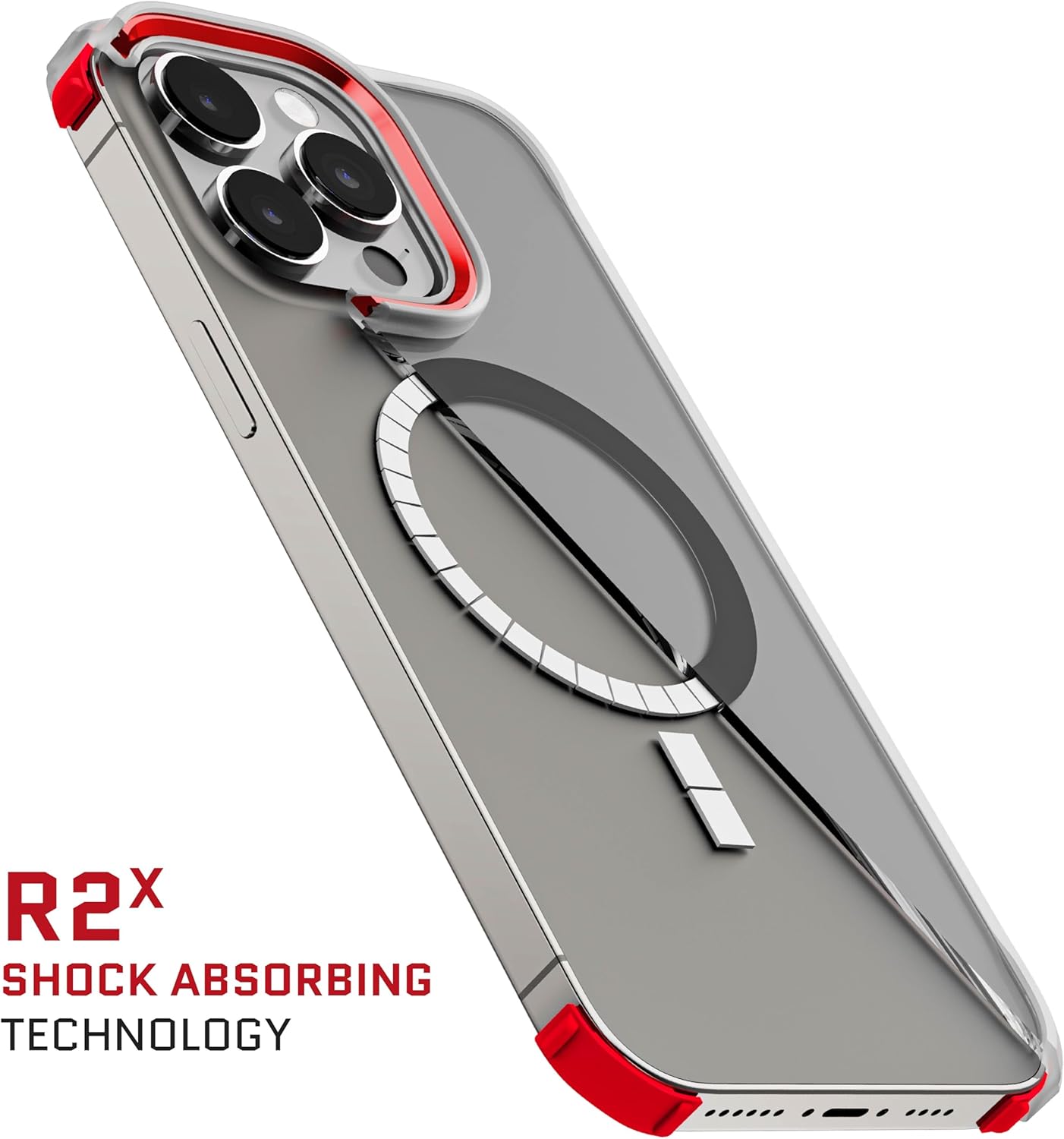 Ghostek Covert – Funda transparente para iPhone 15 Pro Max, compatible con Apple MagSafe, fusión de silicona, ajuste delgado, a prueba de golpes