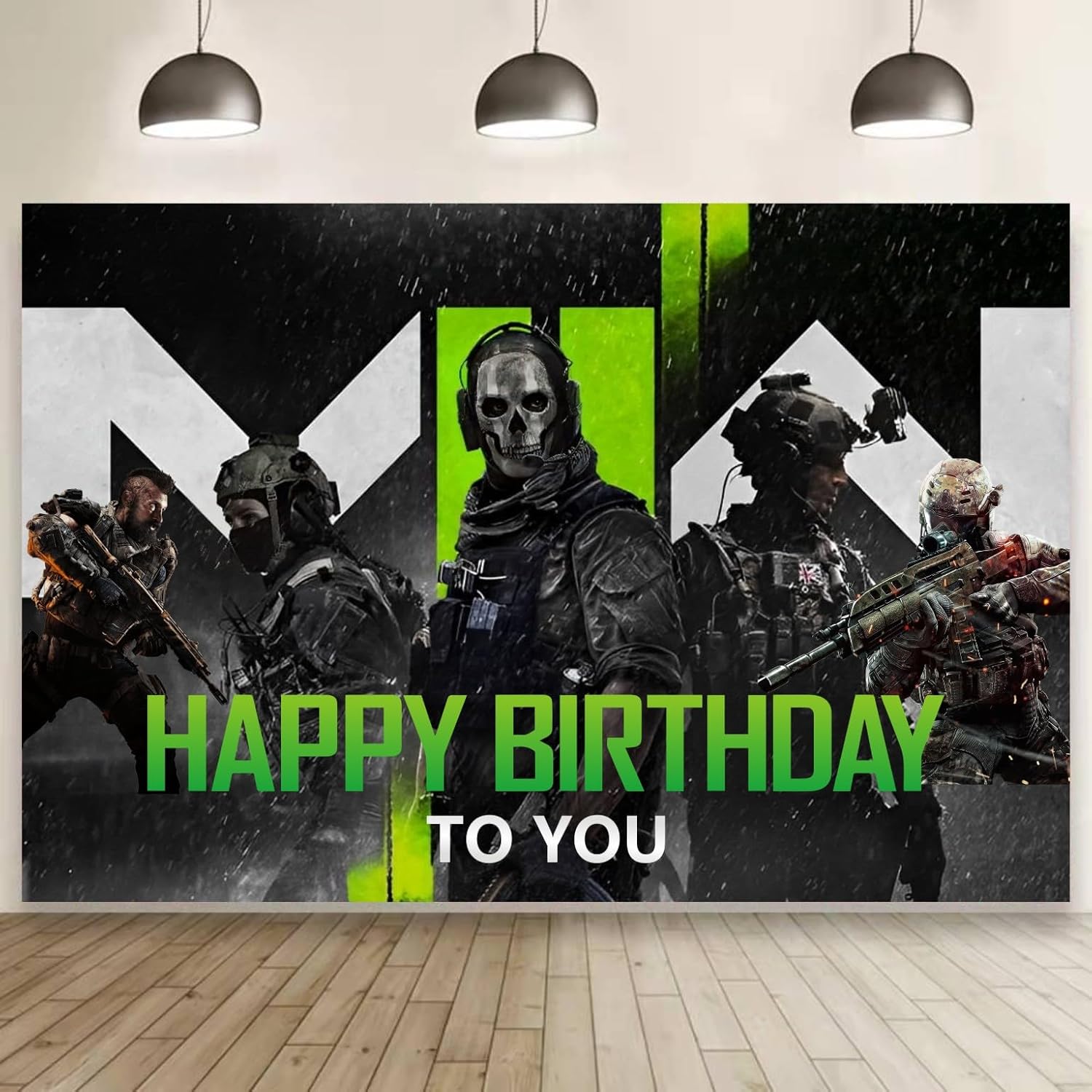 Decoración de cumpleaños con texto en inglés Game Call para decoración de cumpleaños (5 x 3 pies)