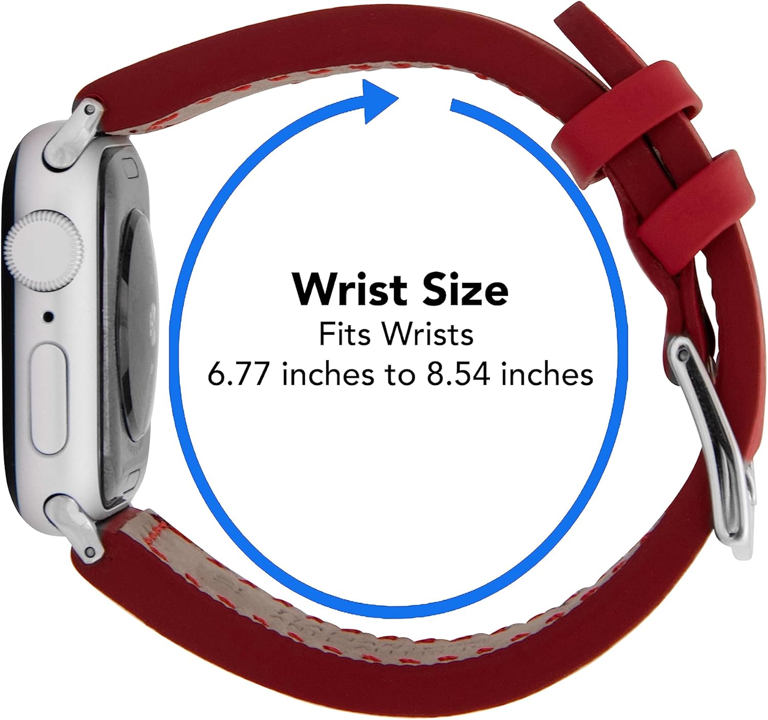 Bandini Correa para Apple Watch de cuero de 1.732 pulgadas, 1.772 pulgadas, 1.654 pulgadas, 1.614 pulgadas, 1.575 pulgadas, 1.575 pulgadas, 1.496