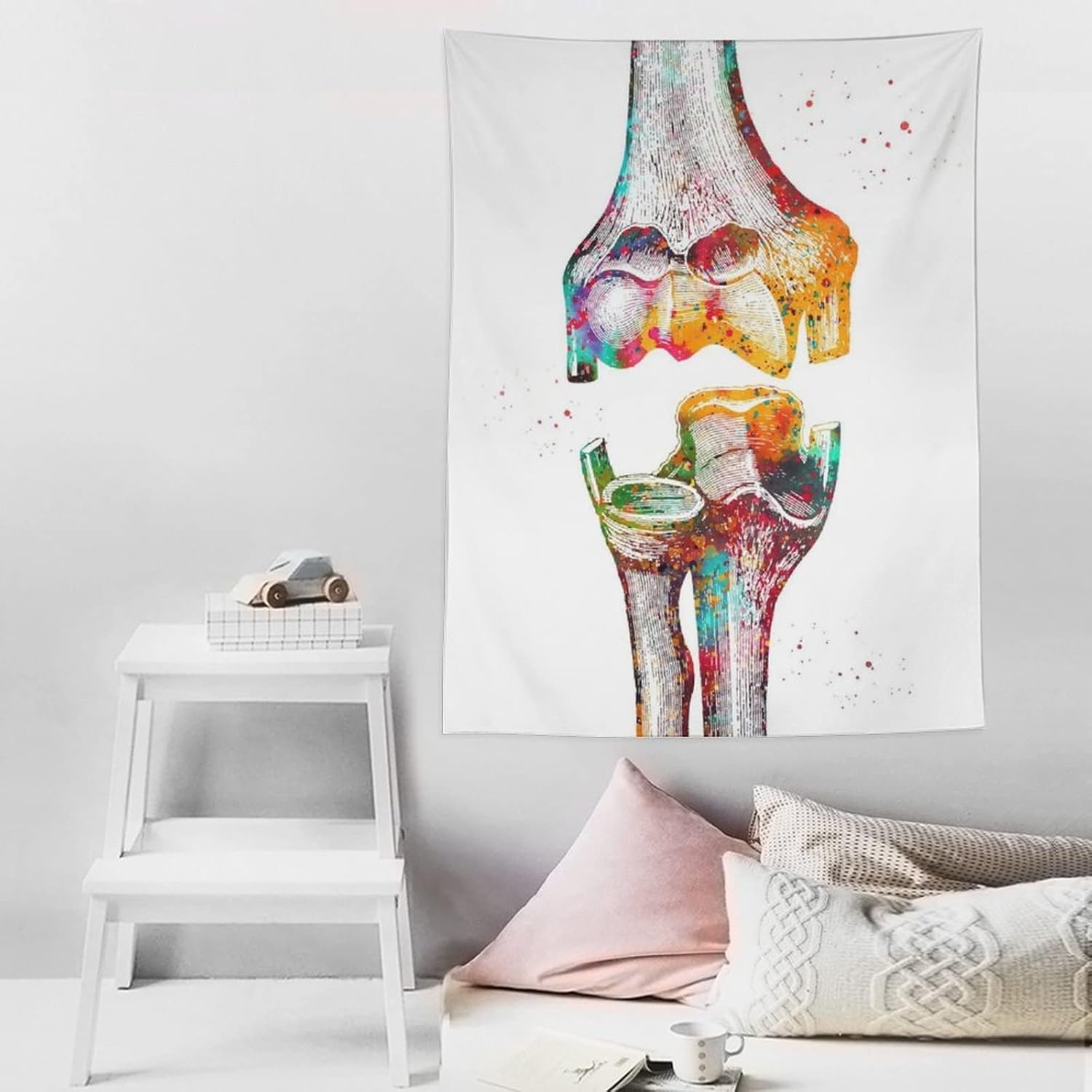Pintura abstracta de arte moderno, tapiz de codo, medicina humana, arte de Rosalias, pintura de poliéster, impresiones artísticas para colgar en el