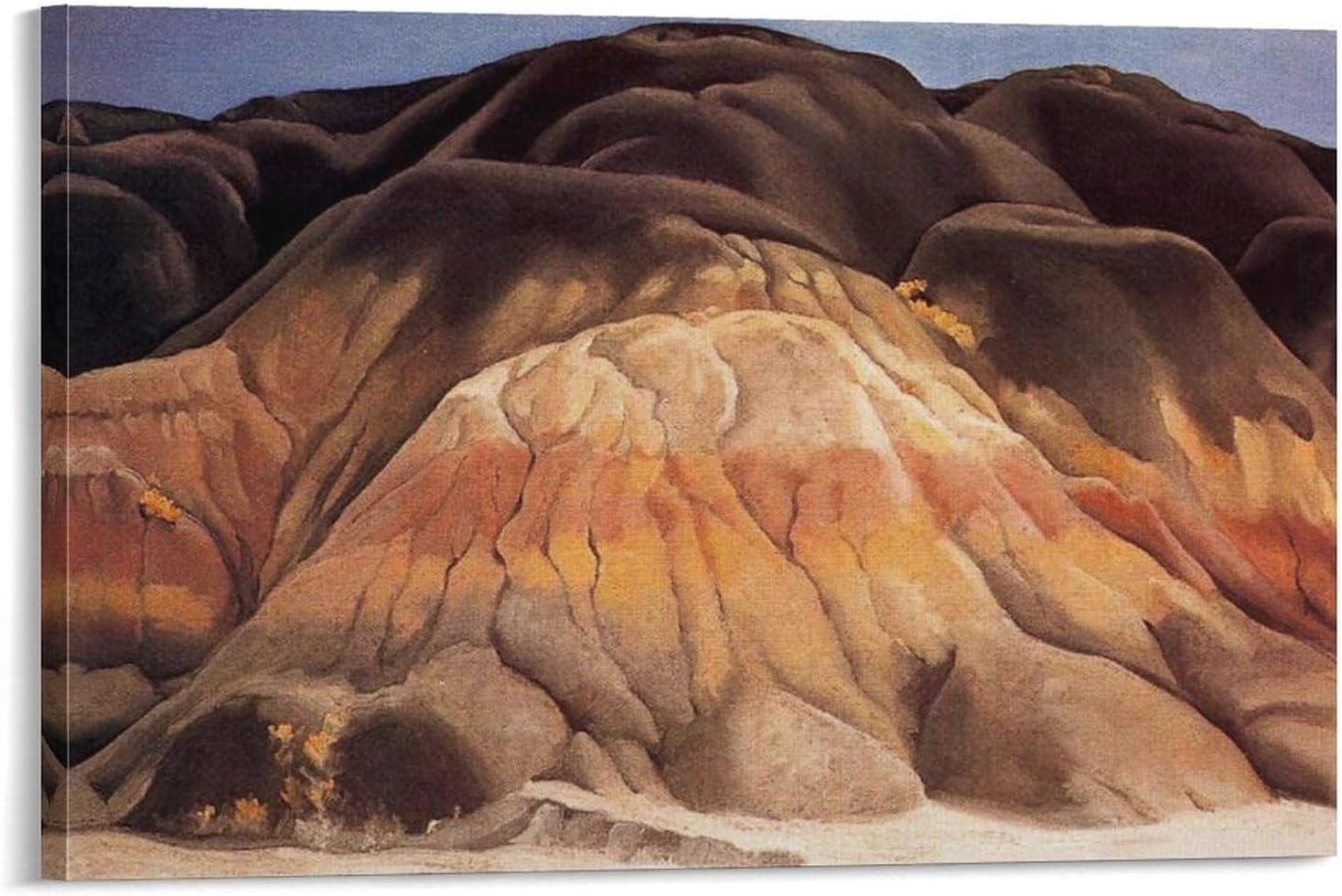 Georgia O’Keeffe Grey Hills – Póster de pared en lienzo con diseño de colinas grises, pósteres de pintura fotográfica, decoración del hogar, 20 x 30