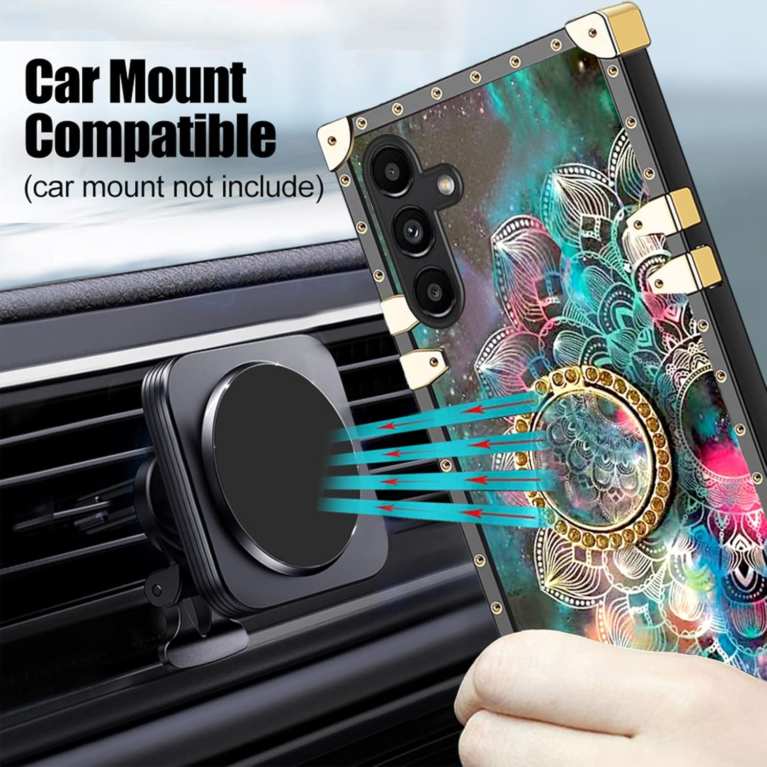 nancheng Para Samsung Galaxy A14 5G  4G Square Phone Case Flower