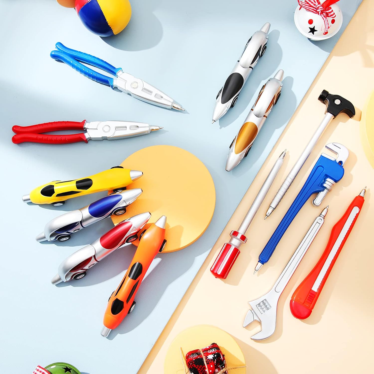 Zonon 24 bolígrafos de auto y novedosas herramientas, bolígrafos de tinta colorida, bolígrafos de escritura divertidos, bolígrafos de escritura para