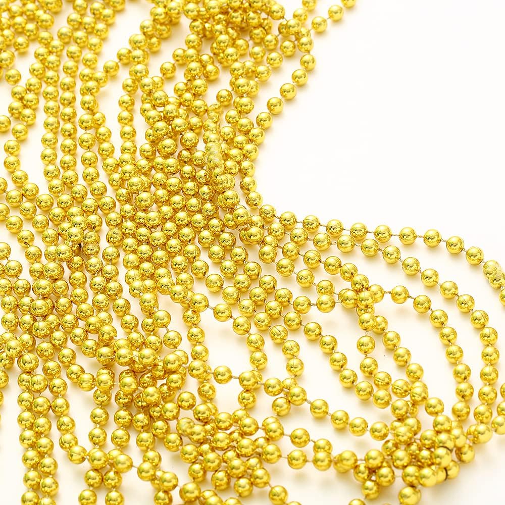 POHU 30 piezas de collar de cuentas de Mardi Gras  33 pulgadas (aproximadamente 33.0in) decoraciones de fiesta  vestidos a granel, flotadores,