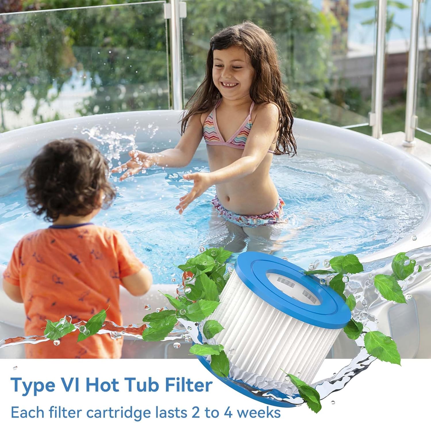 JDNRXO Cartucho de filtro para bañera de hidromasaje tipo VI, paquete de 6 filtros de spa compatibles con SaluSpa Coleman 90352E 58323 90427E y