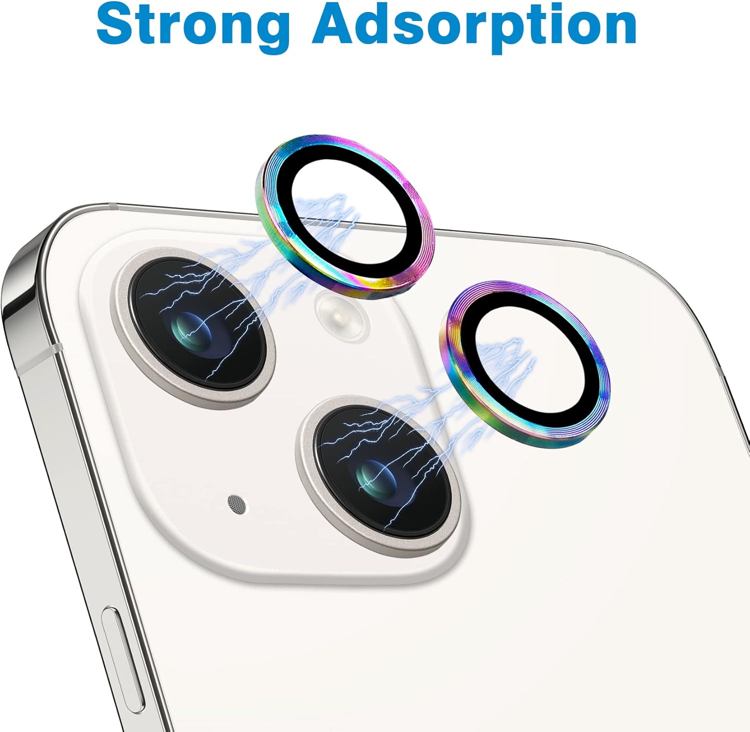Protector de lente de cámara para iPhone 15 y 15 Plus, cubierta antiarañazos, vidrio templado 9H, protector de pantalla de cámara de metal a prueba