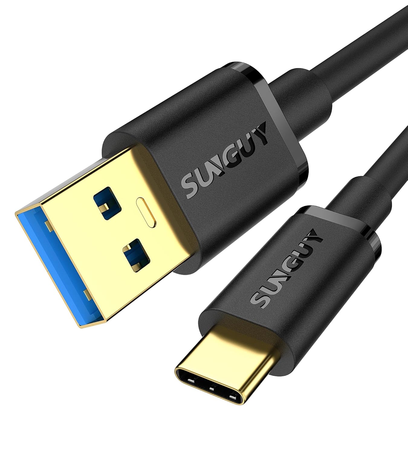 SUNGUY Cable USB C Android Auto de 1.5 pies, transferencia de datos USB C 3.1 Gen 2 de 10 Gbps, cable USB A a USB C CarPlay de carga rápida de 3 A,