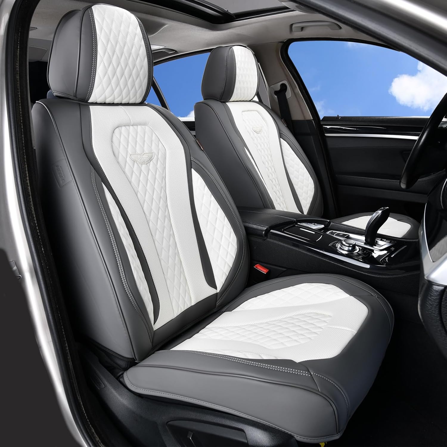 Coverado Fundas de asiento, juego completo de fundas de asiento de automóvil, fundas de asiento de automóvil, impermeables, fundas de asiento de