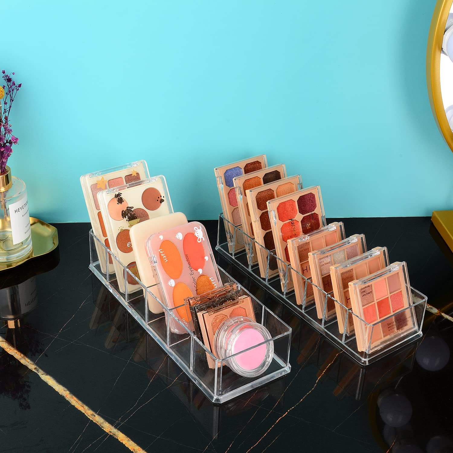 JessLab Organizador de acrílico, 6 secciones de cubo organizador de maquillaje para cajón, organizador de maquillaje para tocador, encimera, baño,