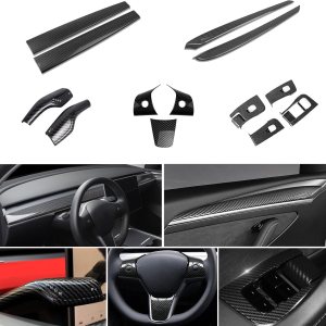 Xotic Tech – Tablero de consola central para interior de automóvil, tira de puerta, panel de dirección, palanca de cambios de paleta, cubierta de Xotic Tech – Tablero de consola central para interior de automóvil, tira de puerta, panel de dirección, palanca de cambios de paleta, cubierta de