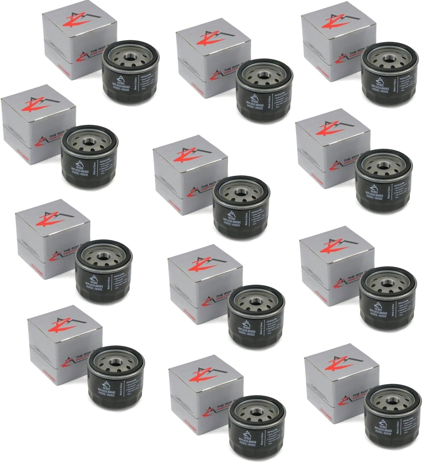 The ROP Shop  Juego de 12 filtros de aceite para láser 93097, 93123, 93278, New Holland 1205001, 492932