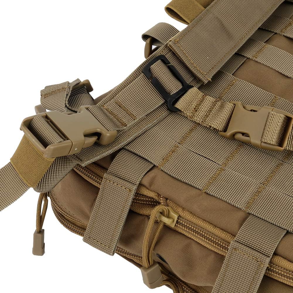 Mochila táctica, mochilas militares MOLLE para hombres, al aire libre, caza, camping, airsoft, expansible (Multicam), T, Viajar