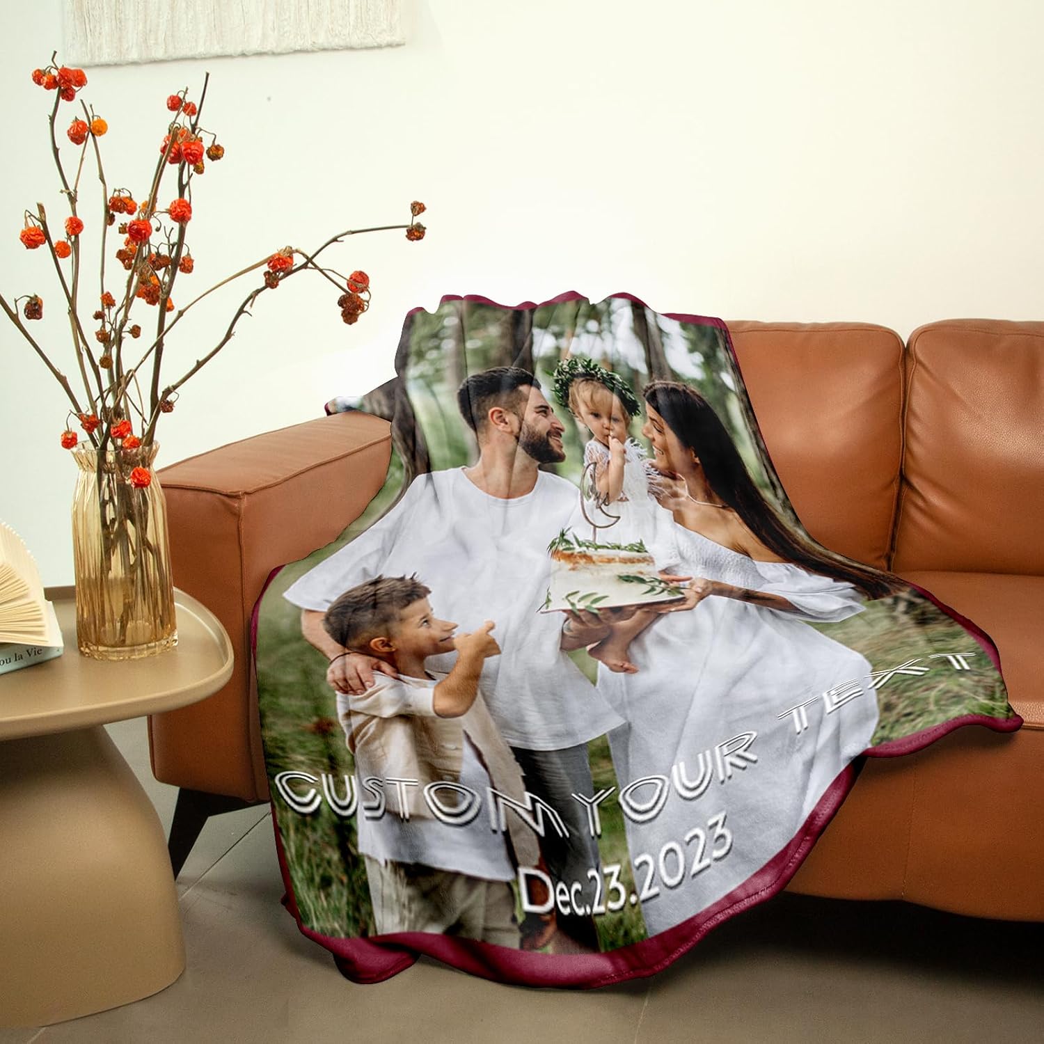 Manta personalizada con imagenfoto  Manta de franela personalizada para mujeres y hombres  Manta personalizada para regalos de Navidad, San
