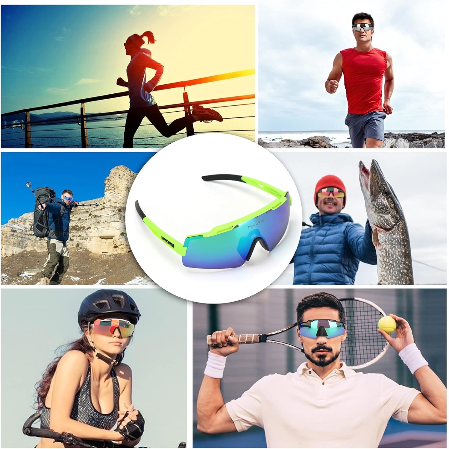 Gafas de sol polarizadas deportivas para hombres y mujeres, equitación, pesca, golf, béisbol, correr