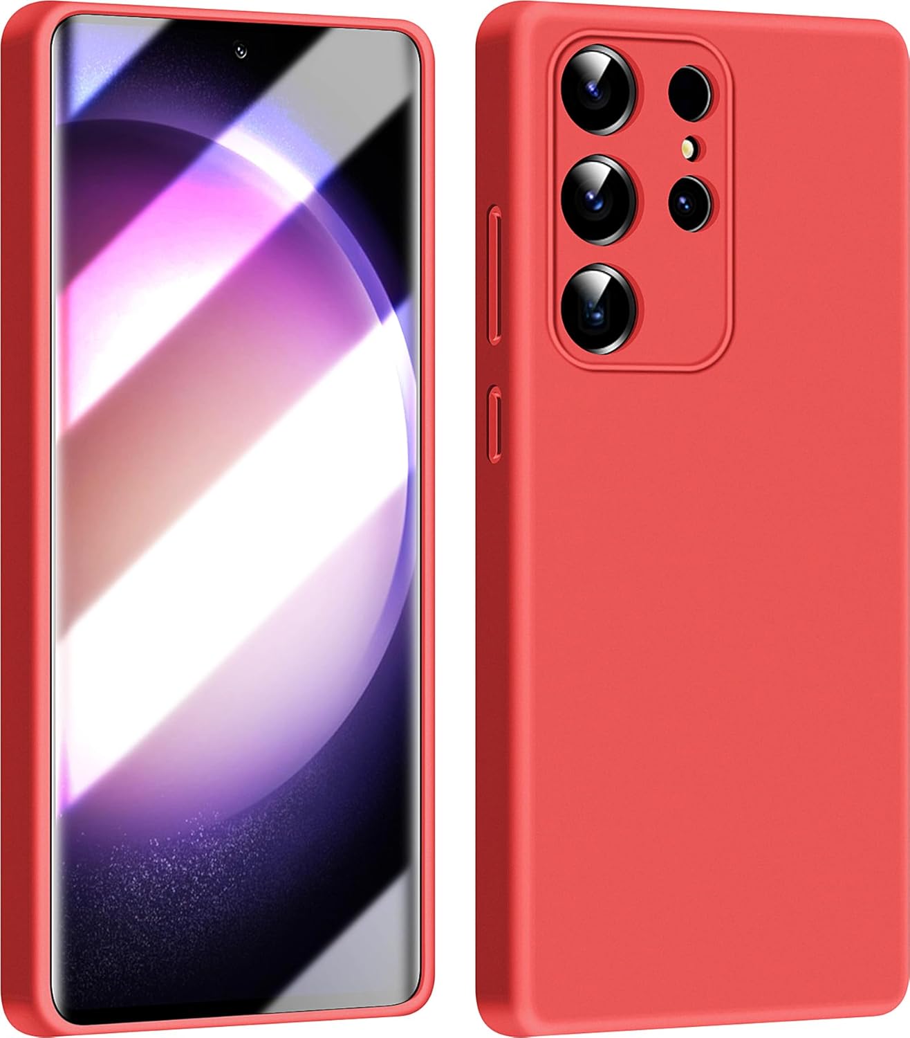 Dssairo Funda para Samsung Galaxy S23 Ultra, con protección completa de la cámara, funda protectora delgada de silicona líquida a prueba de golpes