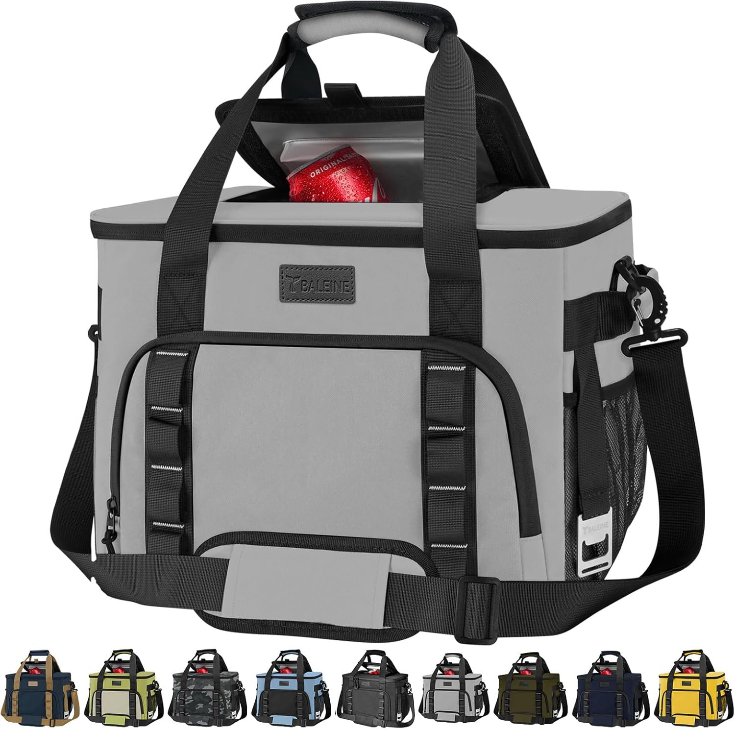 BALEINE Bolsa térmica suave extragrande, enfriador portátil a prueba de fugas, volumen de 4060 latas para playa, camping, kayak, viajes y viajes por