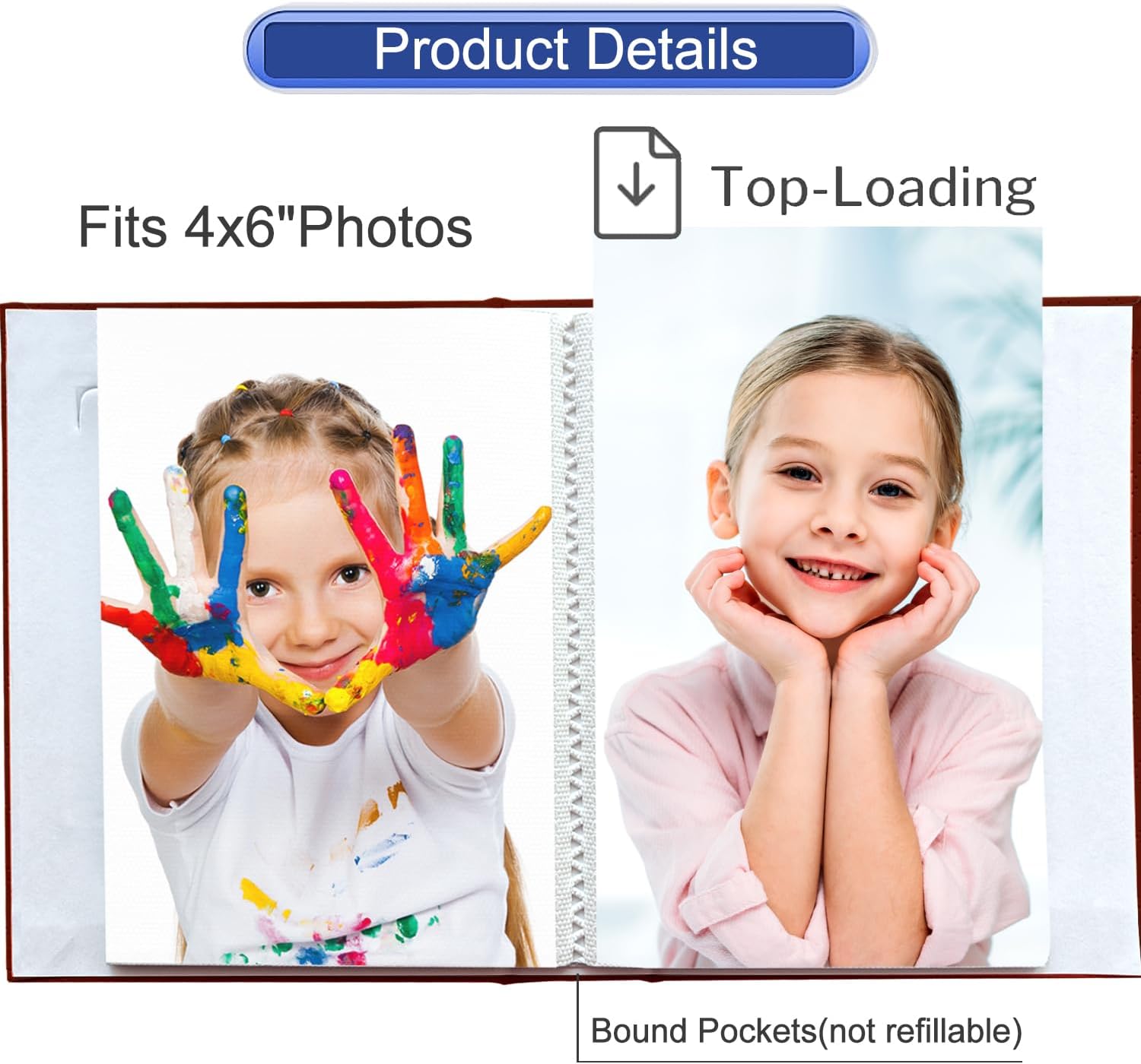Zoview Art Álbum de fotos pequeño portátil de 4 x 6 pulgadas, cada 28 páginas transparentes con capacidad para 56 imágenes, mini álbumes de piel