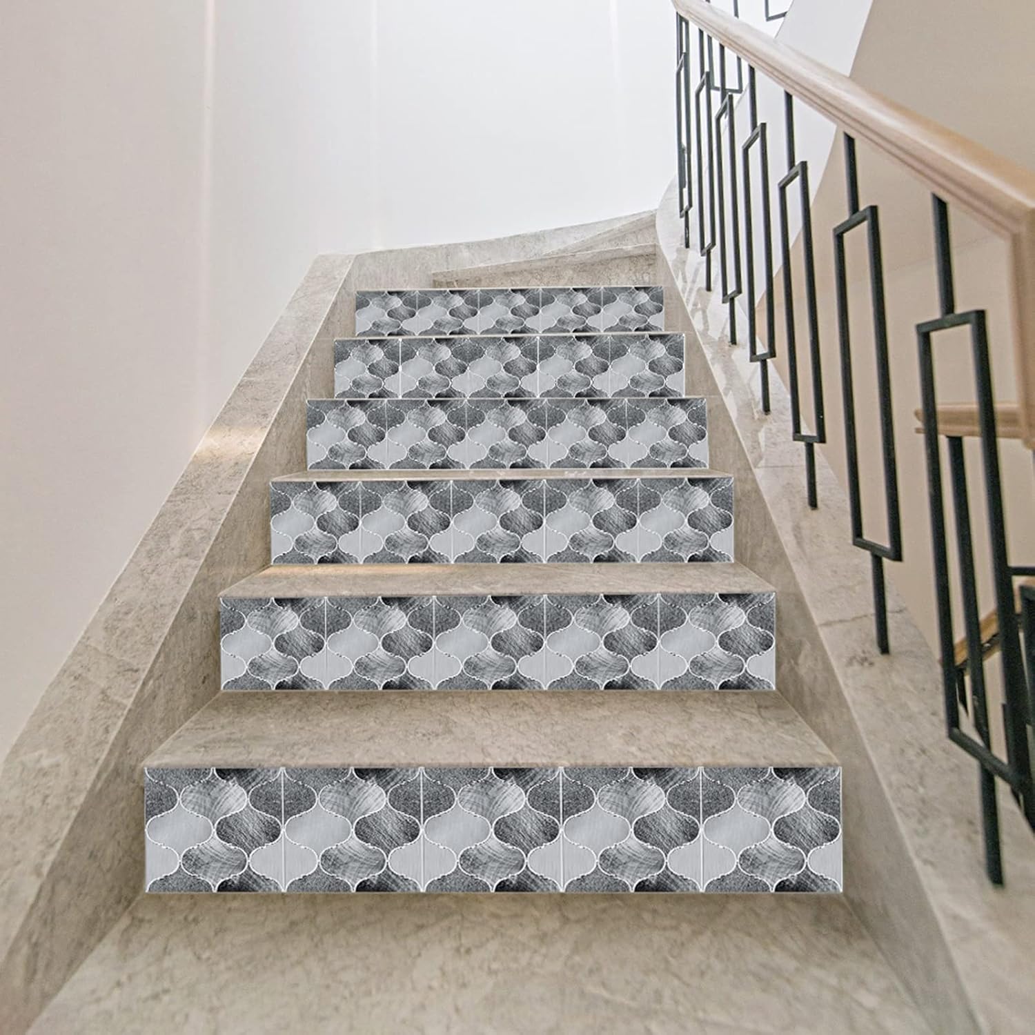 DIDOART 24 calcomanías de azulejos gruesos para despegar y pegar, impermeables, cuadradas, autoadhesivas, a prueba de aceite, 6 x 6 pulgadas, con