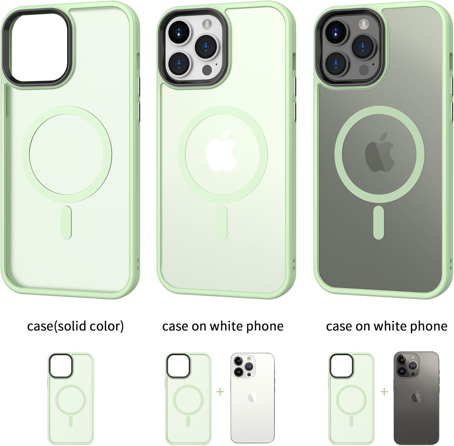 CACOE Funda magnética para iPhone 14 Pro de 6.1 pulgadas, compatible con MagSafe y soporte magnético para teléfono de automóvil, funda delgada de