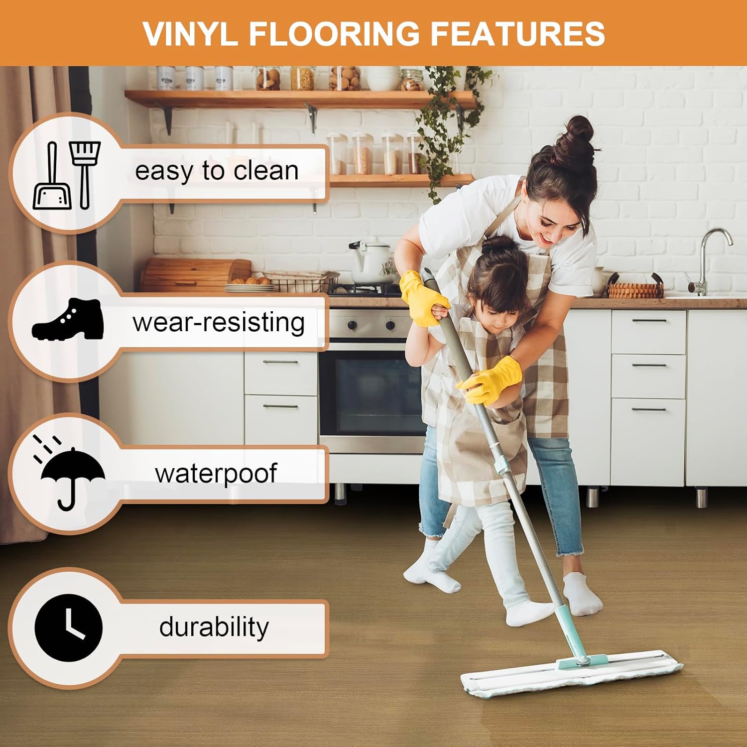 Oxdigi Rollo de vinilo para despegar y pegar, 15.7 x 393.7 pulgadas (43 pies cuadrados)  Azulejos de vinilo autoadhesivos extraíbles resistentes al