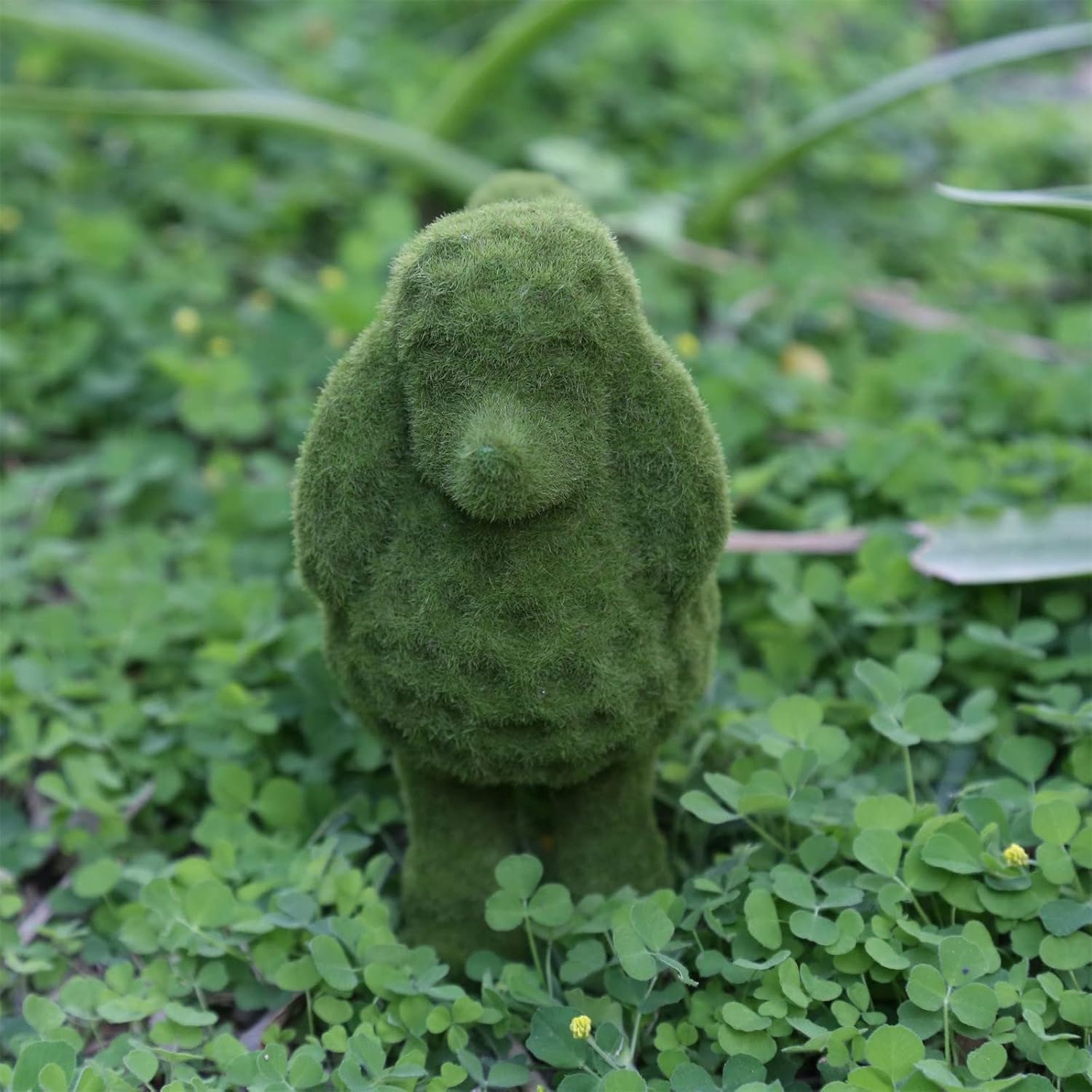 Weird Statua decorativa para orinar para perro, topiario, simulación verde, adorno para cachorro, maceta de pie (C, talla única)