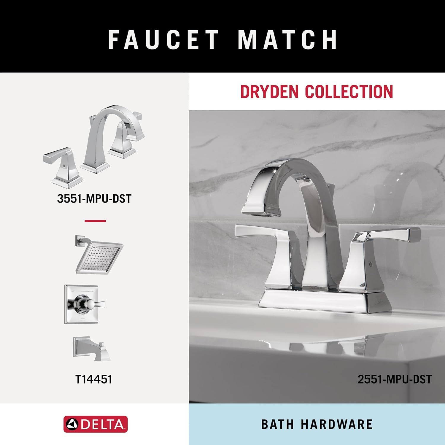 DELTA FAUCET 75124 Dryden – Toallero montado en la pared, 24 pulgadas en cromo pulido