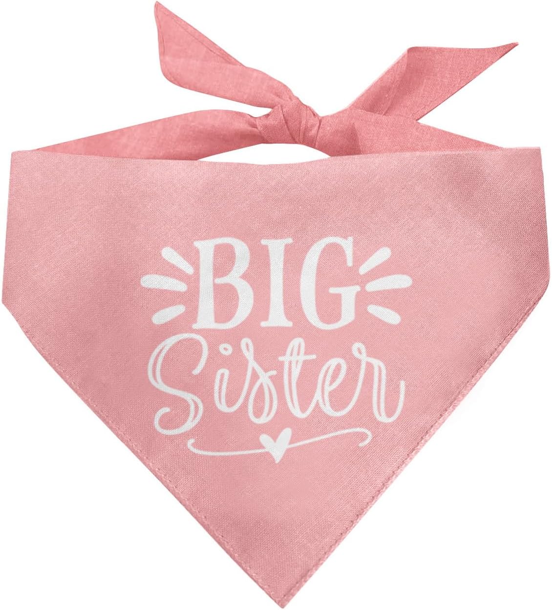 Bandana para perro para hermana mayor, bandana para perro, accesorios de bufanda rosa para mascotas, bufanda triangular para perros pequeños,