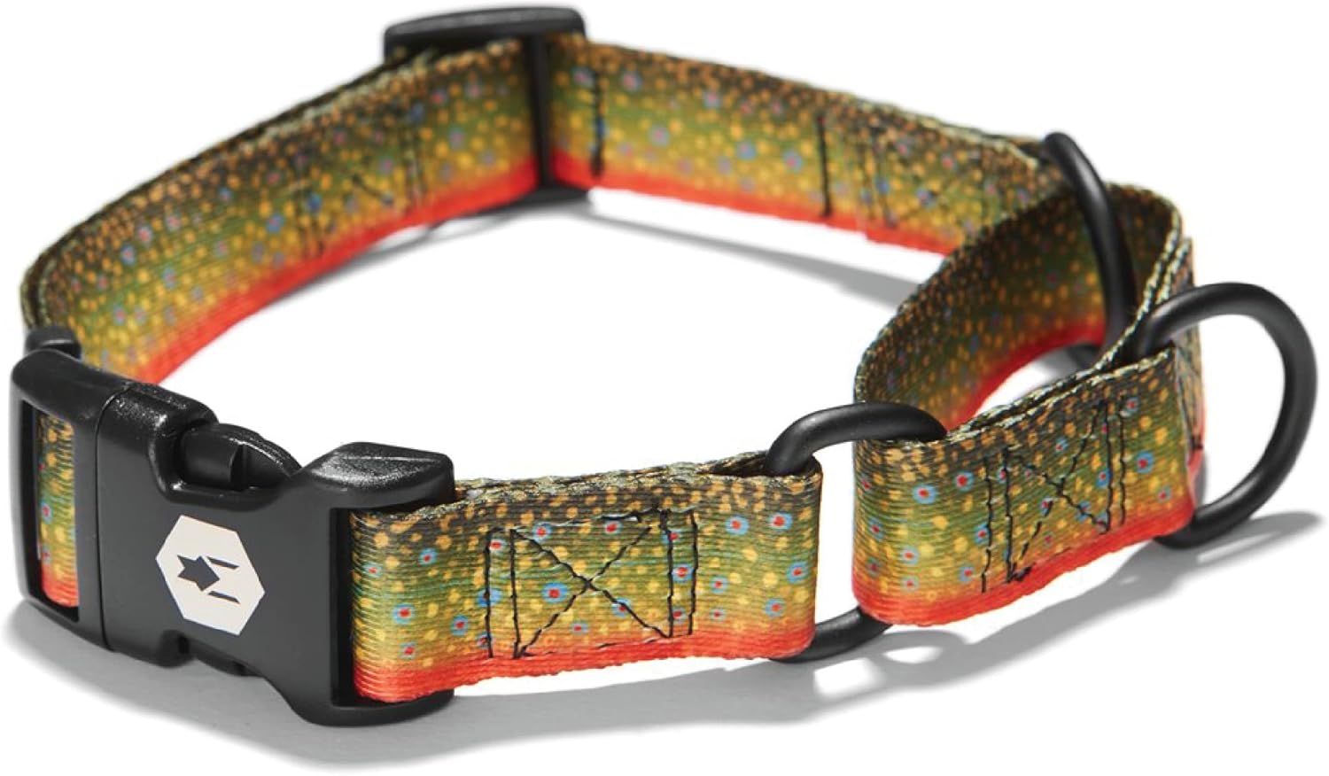 Wolfgang Man & Beast – Collar de cincha Martingale para perros de tamaño pequeño, mediano y grande, BrookTrout impresión