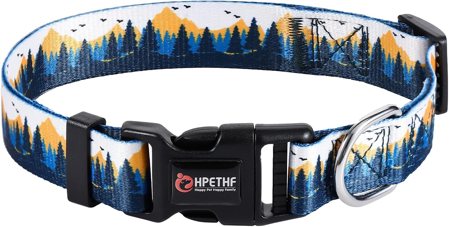 HPETHF Collares básicos para perros, collar suave y ajustable para perros pequeños y medianos. (collar L-HYS)
