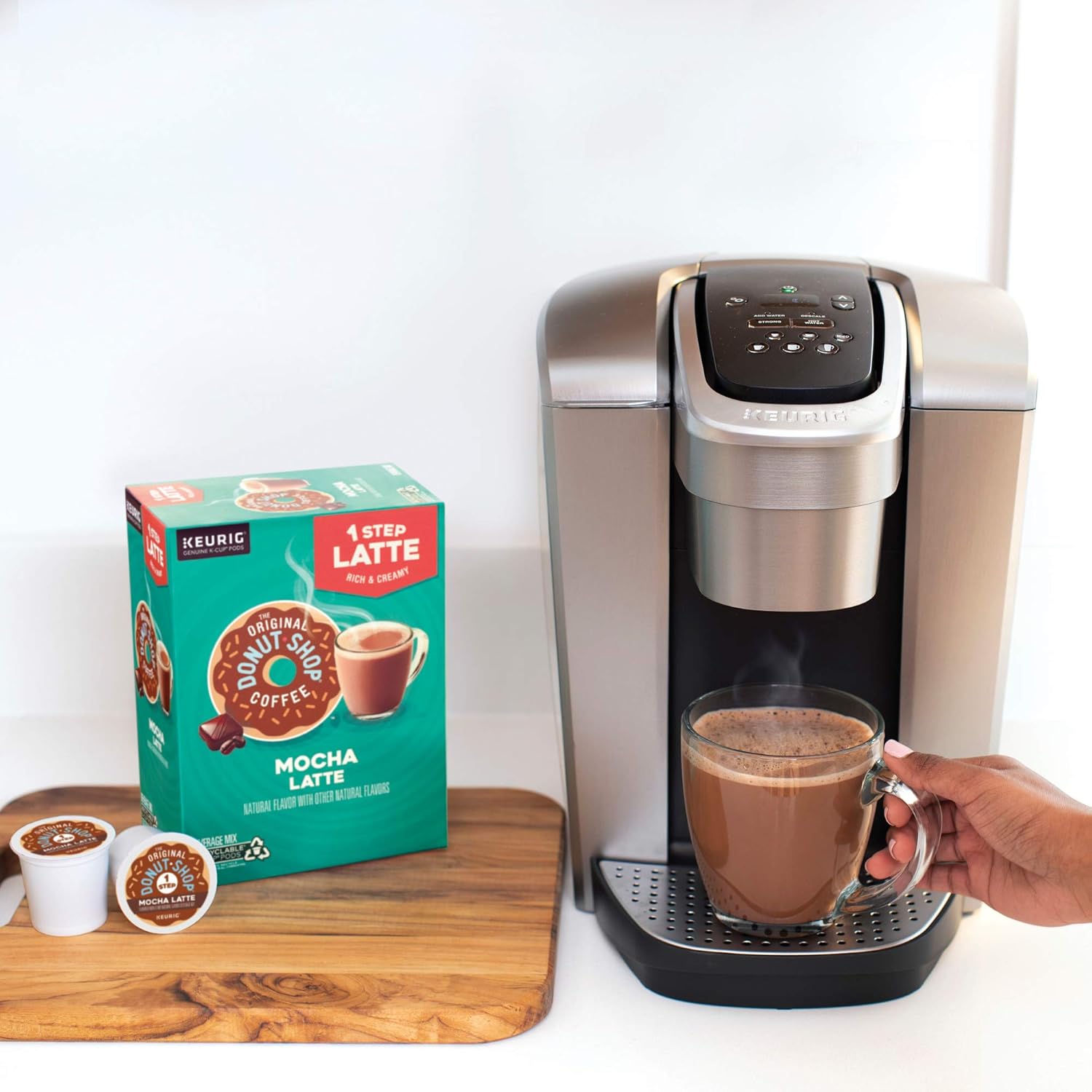 The Original Donut Shop – Cápsulas de Mocha Latte para Single Serve Coffee K-Cup, café saborizado, 60 unidades