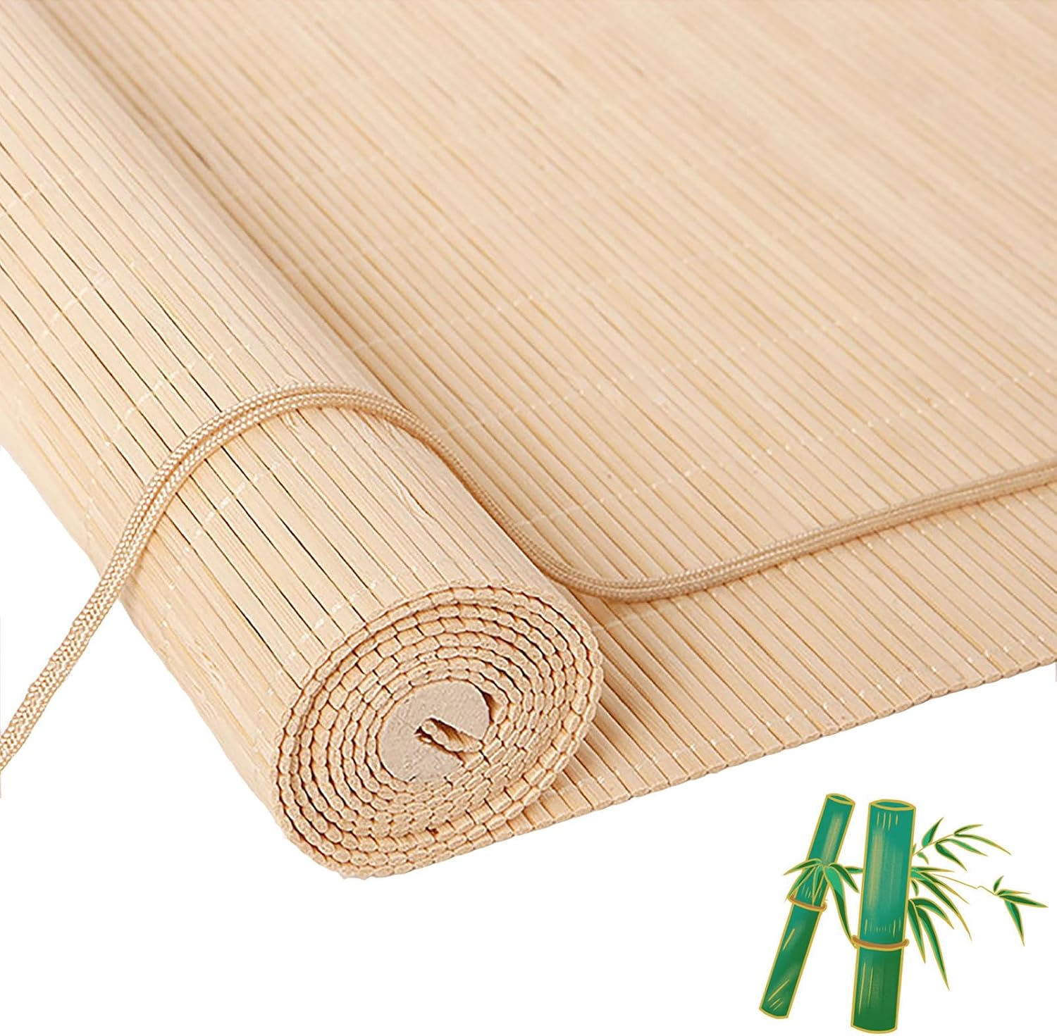 Persianas de bambú para ventanas, persianas de bambú al aire libre para patio, persianas romanas de bambú que filtran la luz, persianas enrollables