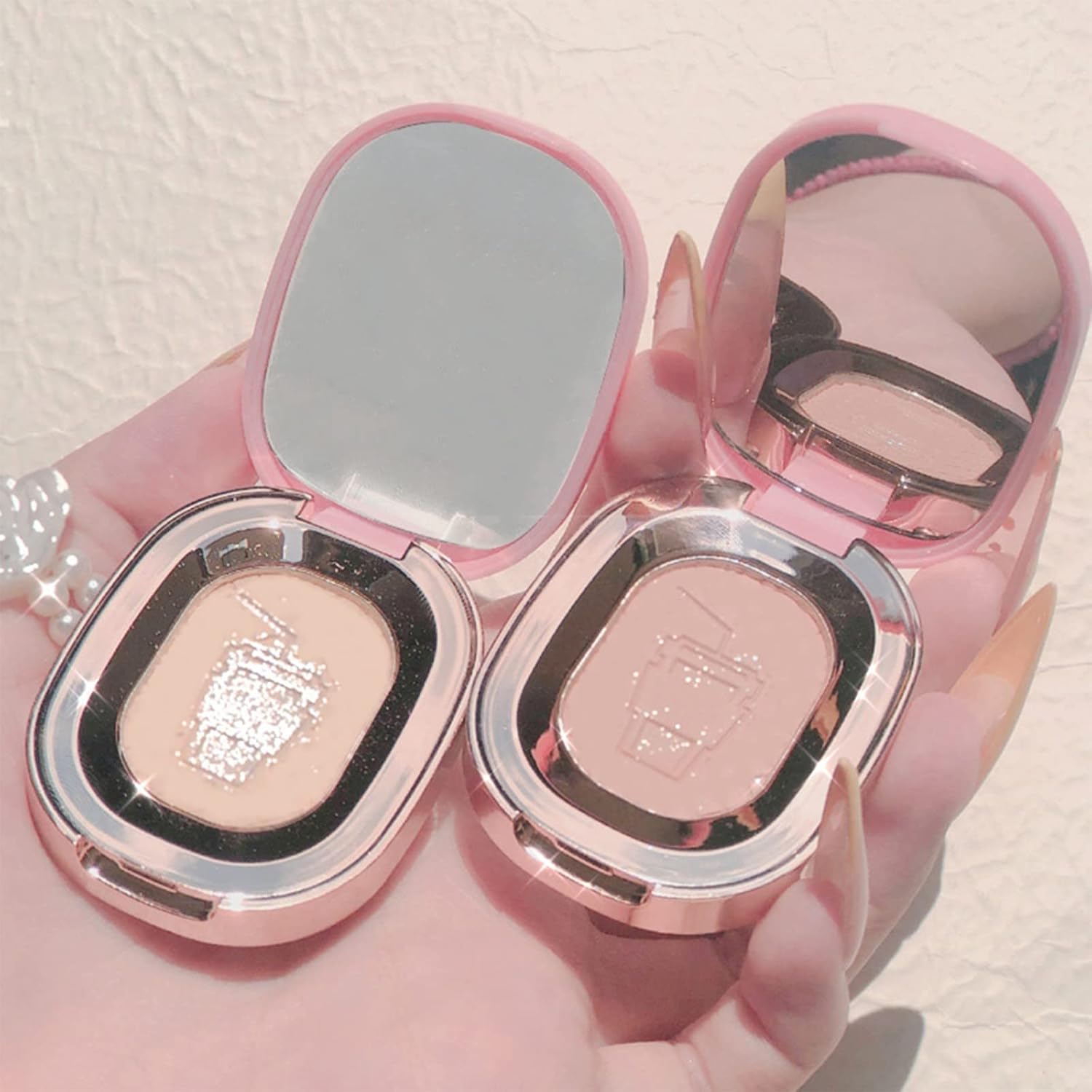Girl Nudes Sombra de ojos monocromática Brillo fino Pearl Mattes Polarizado Daily Fairy Highlight Paletas de sombras de ojos brillo coreano