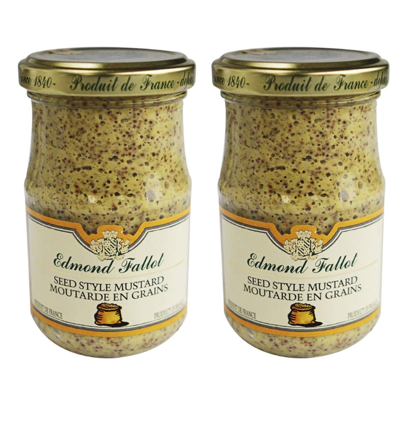 Edmond Fallot Seed Style Mostaza (paquete de 2, total de 14.4 onzas)