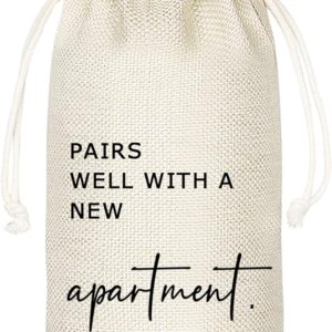 Socive Combina bien con una nueva bolsa de vino de apartamento, regalo de inauguración de la casa, regalo para él, regalo para ella, nueva bolsa de Socive Combina bien con una nueva bolsa de vino de apartamento, regalo de inauguración de la casa, regalo para él, regalo para ella, nueva bolsa de