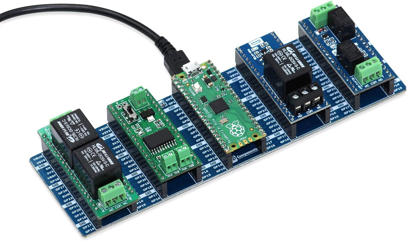 sb components Raspberry Pi Pico Board con Pico 4 canales Expansor Pico IO GPIO Placa de expansión para Raspberry Pi Pico, Raspberry Pi Pico Kit