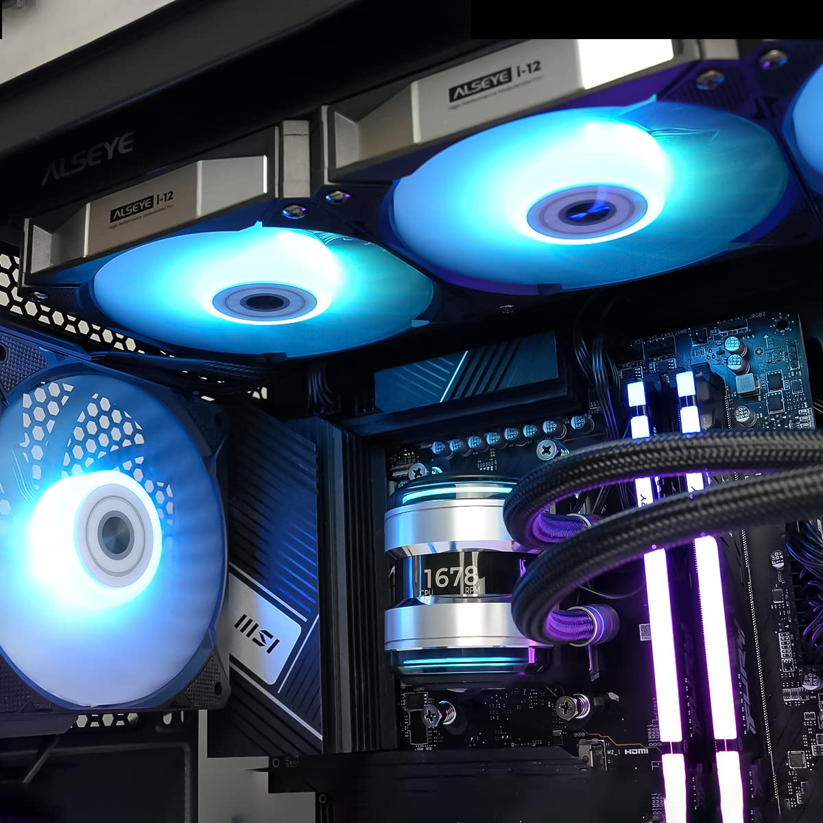 ALSEYE Infinity i360 AIO – Enfriador líquido para CPU, sistema de bombas duales, enfriador de agua de CPU con pantalla de visualización de