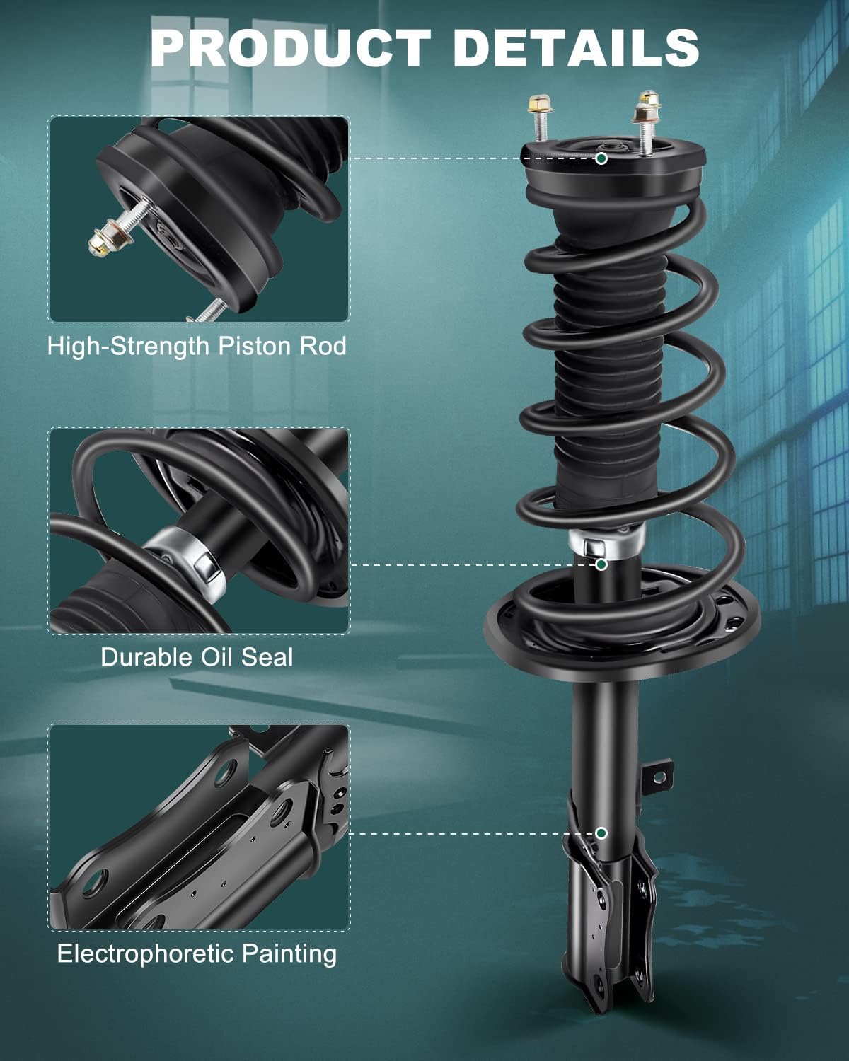 AUTOMUTO 2 puntales de montaje de resorte trasero y amortiguador FWD para 2002-2006 para Toyota Camry, 2004-2006 para Lexus Es330, 2004-2006 para