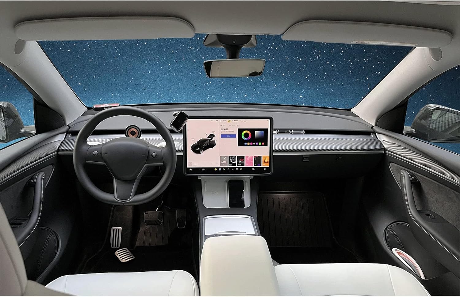 Xotic Tech – Tablero de consola central para interior de automóvil, tira de puerta, panel de dirección, palanca de cambios de paleta, cubierta de