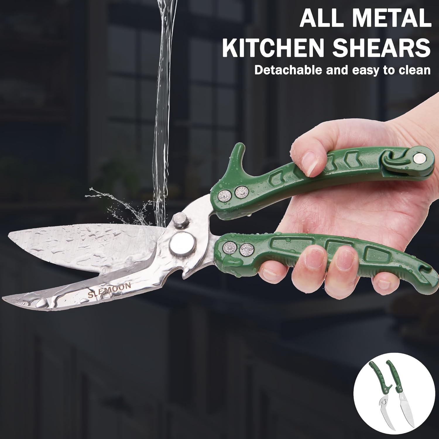 Tijeras de cocina resistentes para aves de corral para cortar carne, aptas para lavavajillas e inoxidables, tijeras de cocina para pollo, pavo,