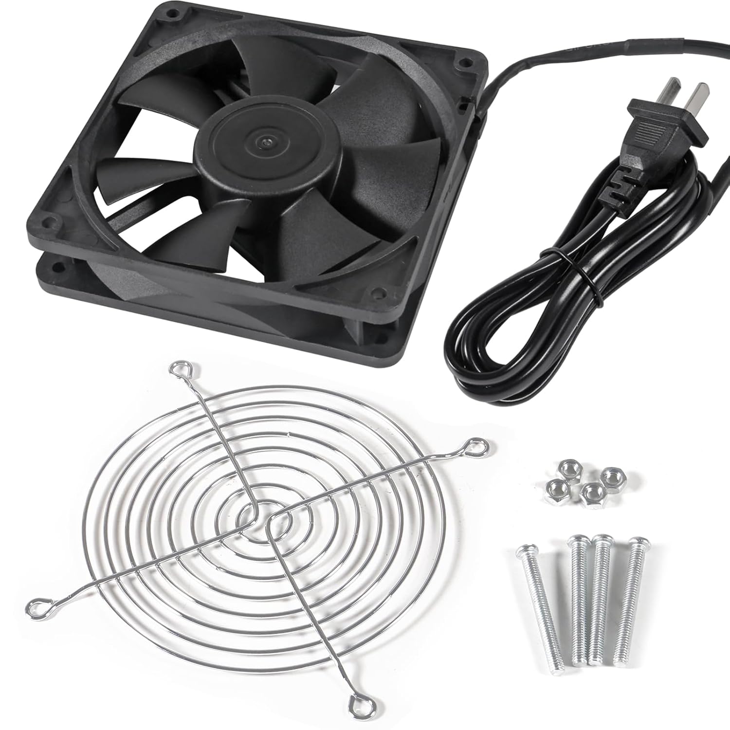 1 unidad EC 4.724 in x 0.984 in rodamientos de bolas dobles 4.724 in x 4.724 in x 0.984 in ventilador de ventilación de refrigeración DIY 110V 115V