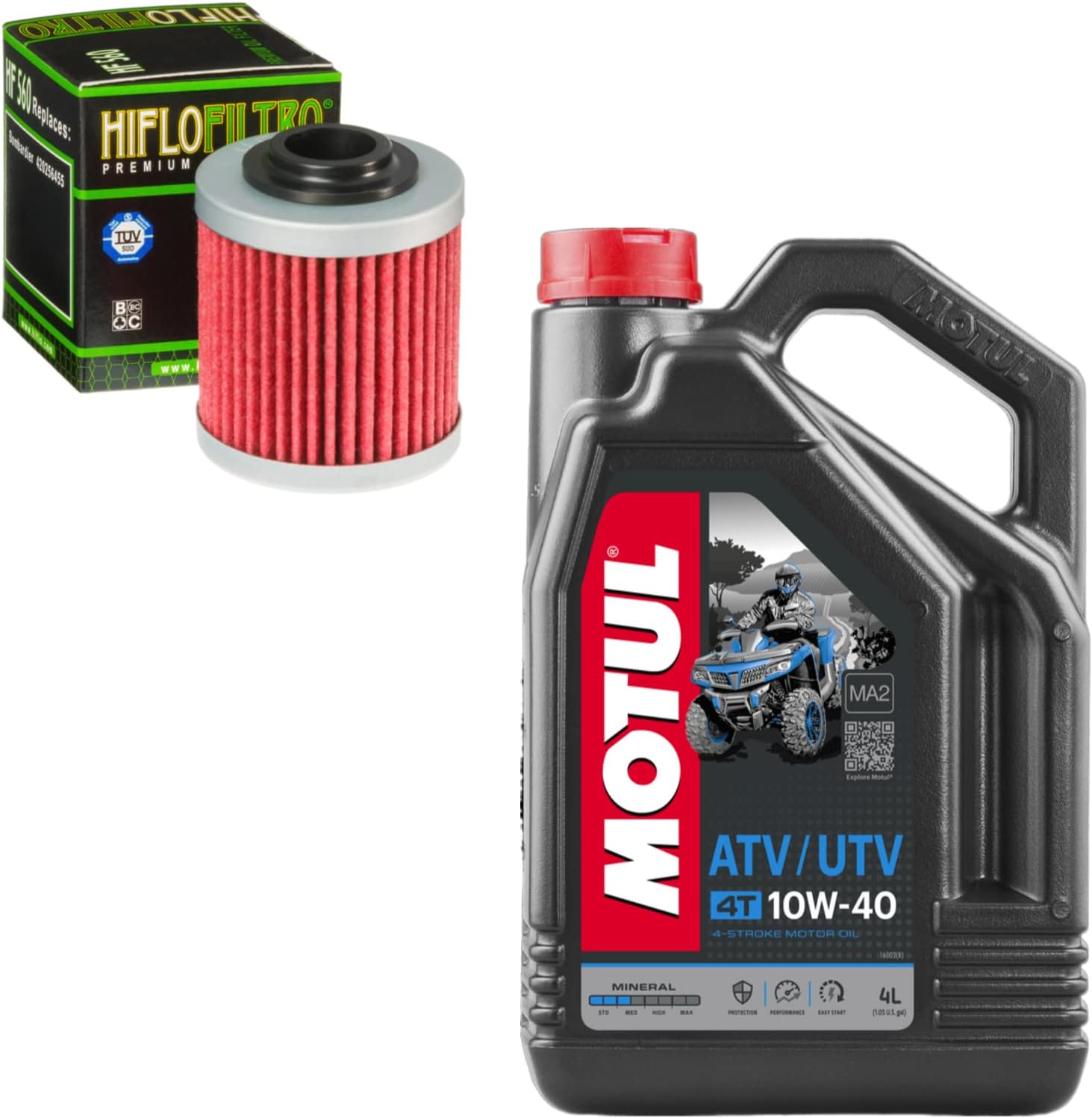 Kit de cambio de aceite y filtro para Can-Am 2010 DS 450 XXC Mineral 5W-40