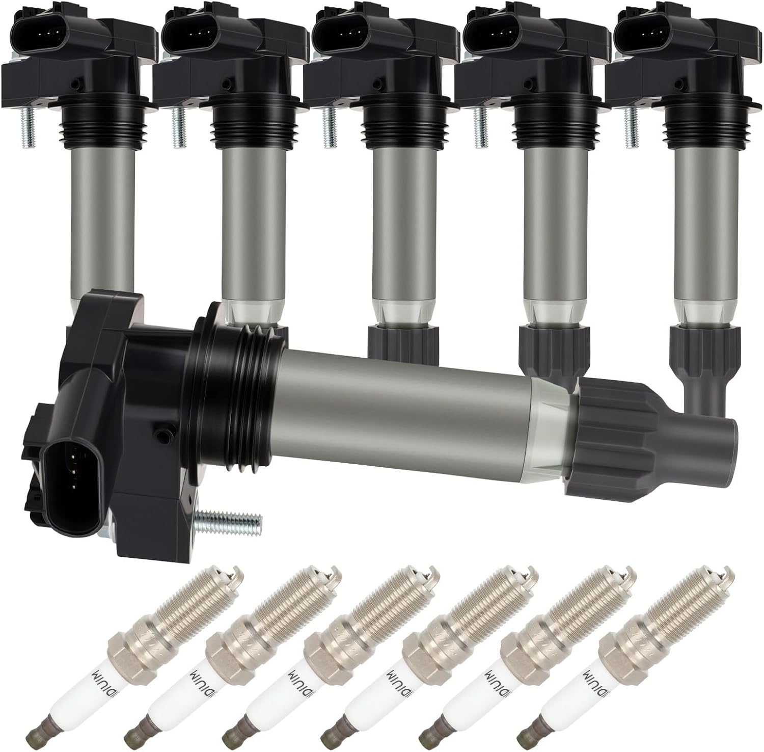 ECCPP UF569 6 bobinas de encendido con 6 bujías de iridio para Chevrolet para Cadillac Malibu 3.6L y CTS 3.0L UF-569 33400-78J01 33400-78J02
